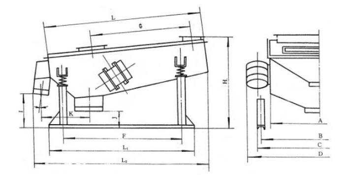 ZSSY鹽用振動(dòng)篩安裝簡(jiǎn)圖-河南振江機(jī)械